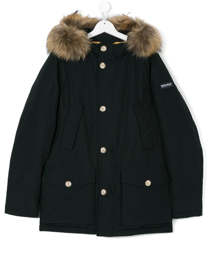 Woolrich Kids Hooded Parka - Blue
