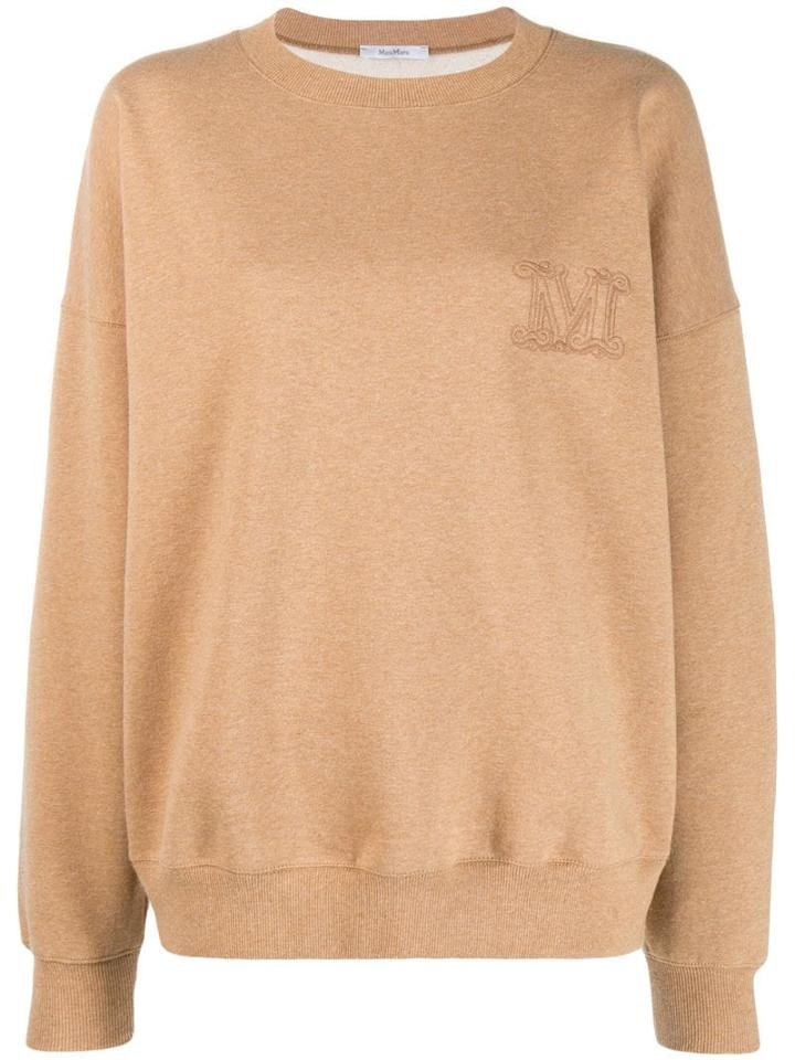Max Mara Embroidered M Knitted Sweater - Neutrals