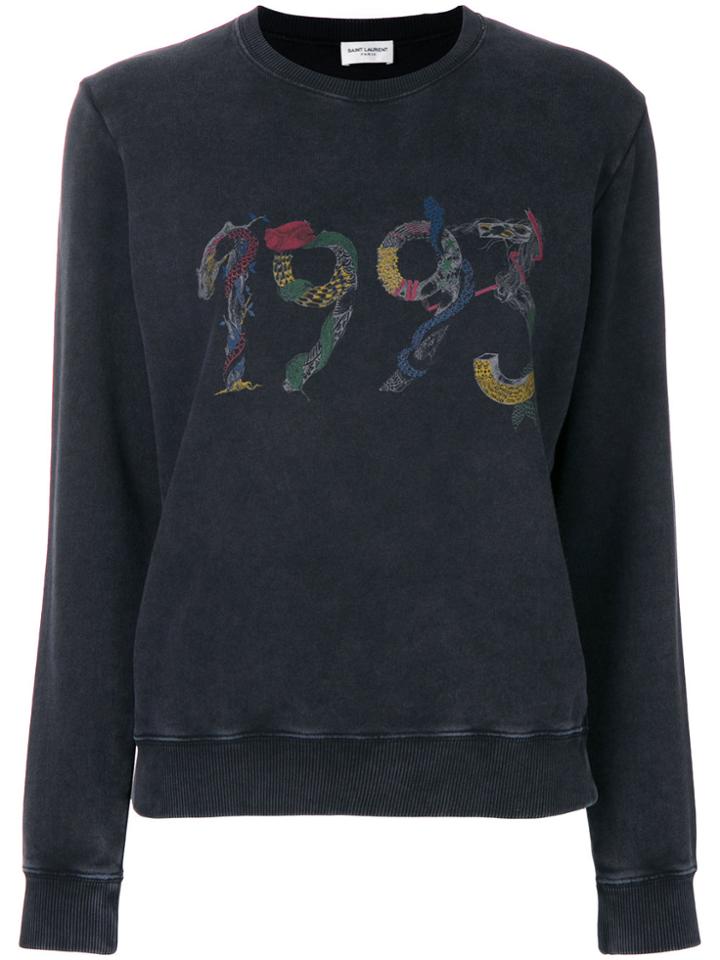 Saint Laurent 1993 Long-sleeve Sweatshirt - Black