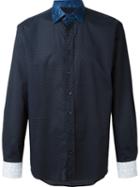 Etro Printed Shirt, Men's, Size: 41, Blue, Cotton/silk