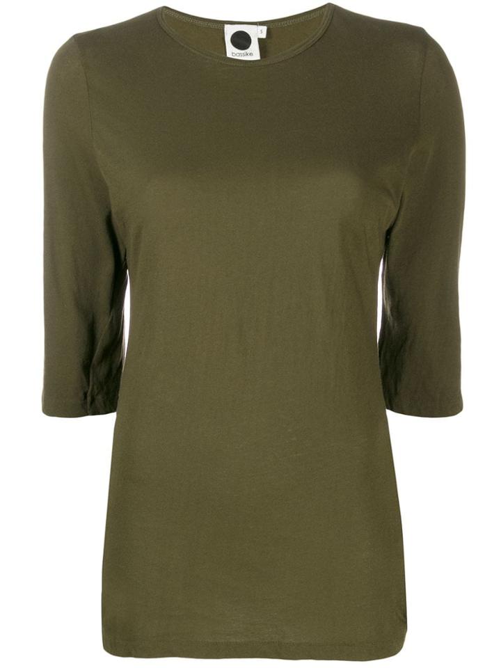 Bassike Fitted Longline Top - Green