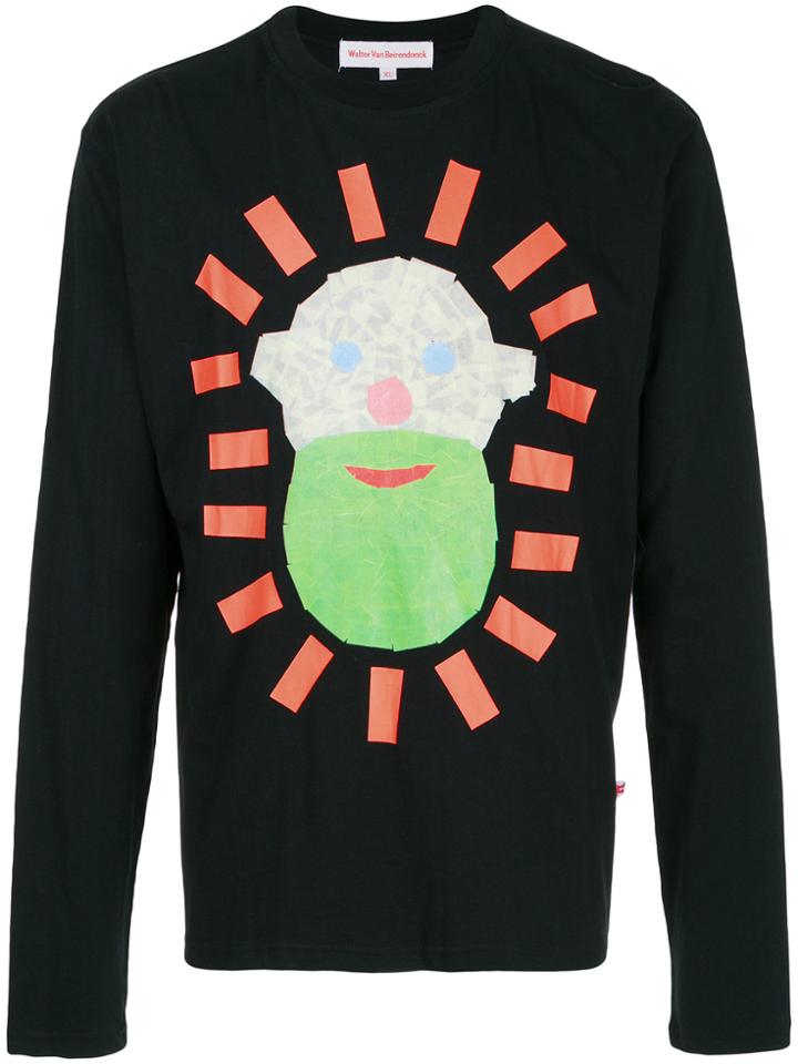 Walter Van Beirendonck Vintage Taped Face Longsleeved T-shirt - Black