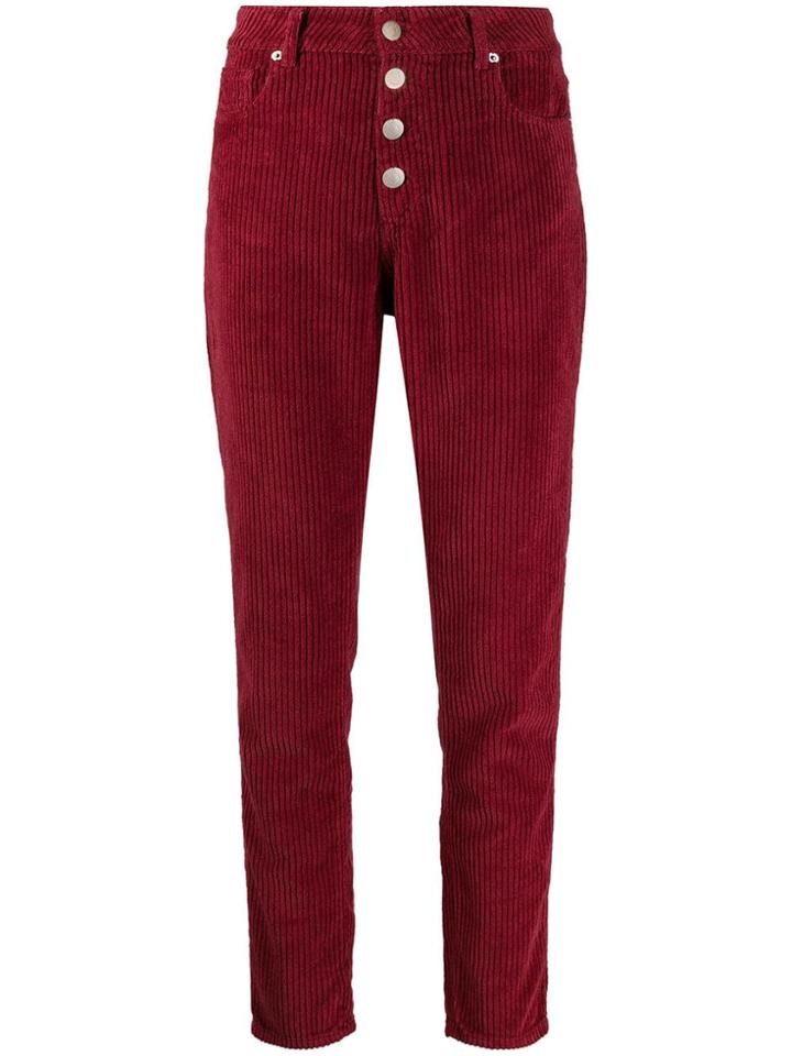 Iro Straight-fit Corduroy Trousers - Red