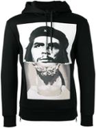 Neil Barrett - Che Guevara Statue Print Hoodie - Men - Viscose - L, Black, Viscose