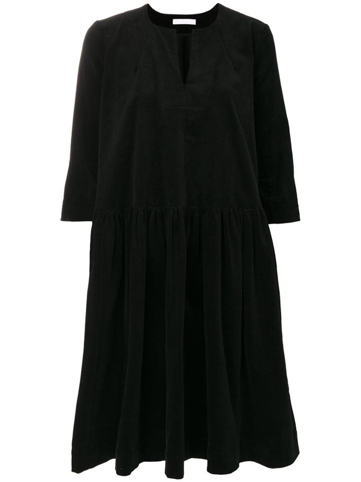 Peter Jensen Corduroy Smock Dress - Black