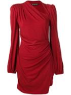 Plein Sud Ruched Asymmetric Mini Dress - Red