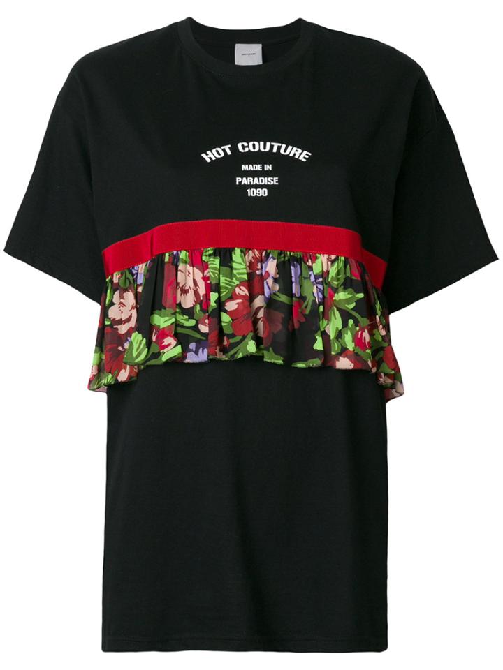 Brognano Ruffled T-shirt - Black