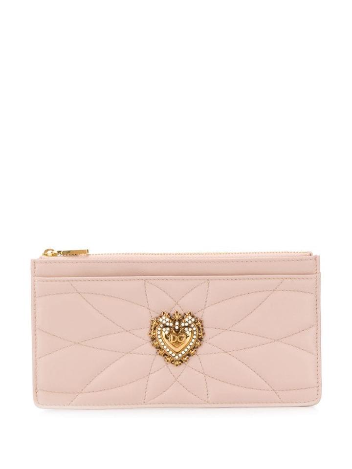 Dolce & Gabbana Heart Patch Card Holder - Pink