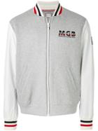 Moncler Gamme Bleu Tri-stripe Bomber Jacket - Grey
