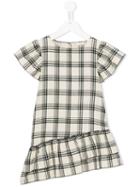 Douuod Kids Checked Dress, Girl's, Size: 6 Yrs, Nude/neutrals