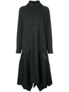 Yohji Yamamoto Hooded Shirt Dress - Black