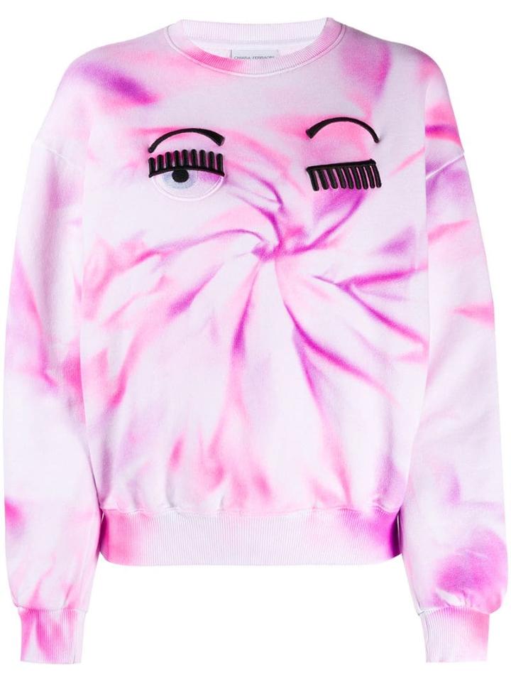 Chiara Ferragni Tie-dye Flirting Sweatshirt - White