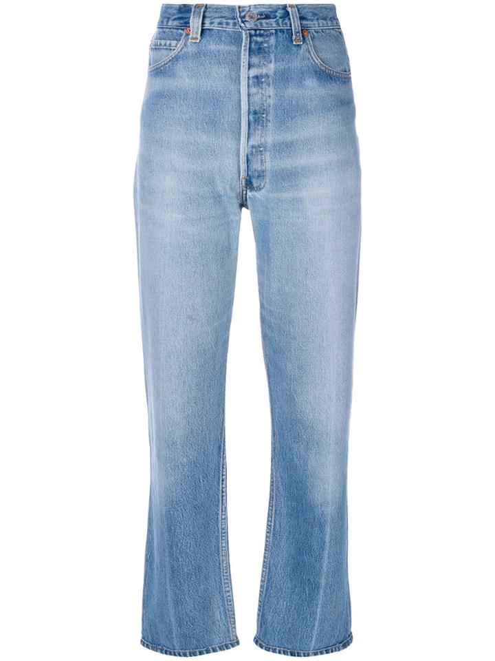 Re/done Cropped Pants - Blue