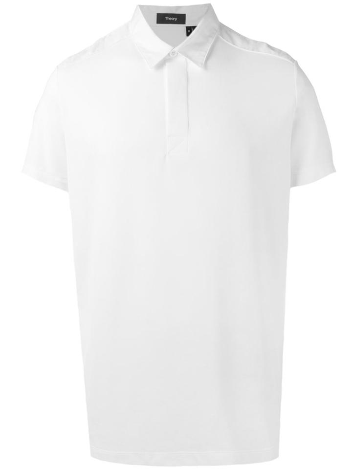 Theory Short Sleeve Polo Shirt, Men's, Size: Large, White, Polyester/supima Cotton/cotton/spandex/elastane