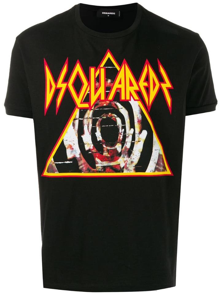 Dsquared2 Pyramid Logo Printed Shirt - Black