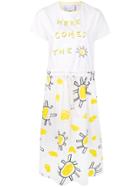 Mira Mikati Here Comes The Sun T-shirt Dress - White