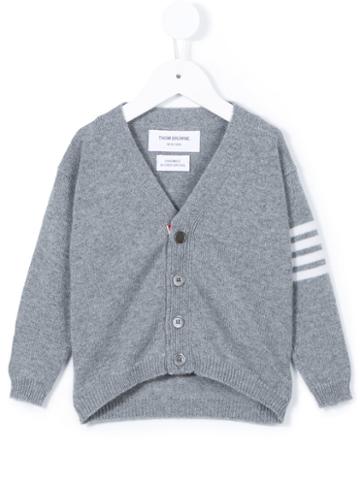 Thom Browne Kids - V-neck Cardigan - Kids - Cashmere - 18-24 Mth, Grey