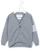 Thom Browne Kids - V-neck Cardigan - Kids - Cashmere - 18-24 Mth, Grey