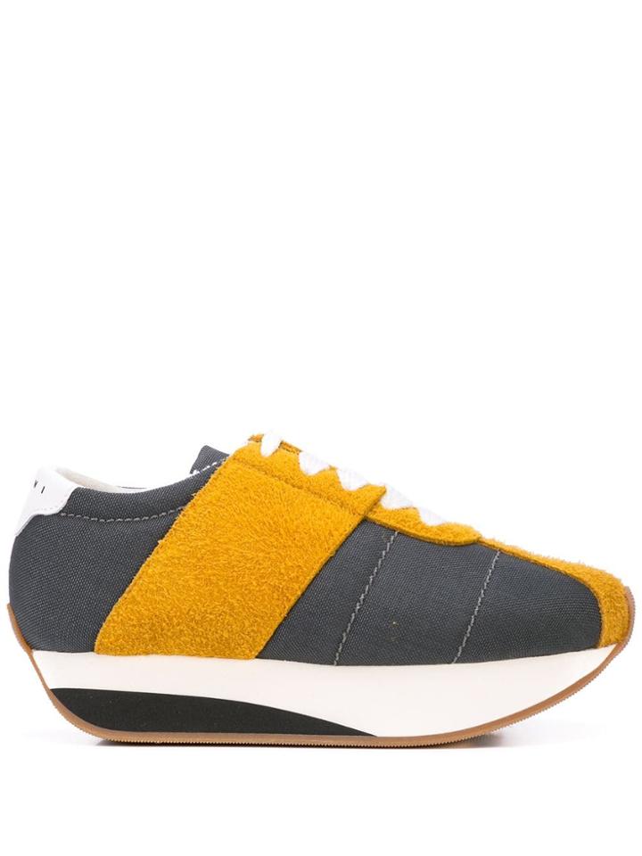 Marni Bigfoot Chunky Sole Sneakers - Yellow