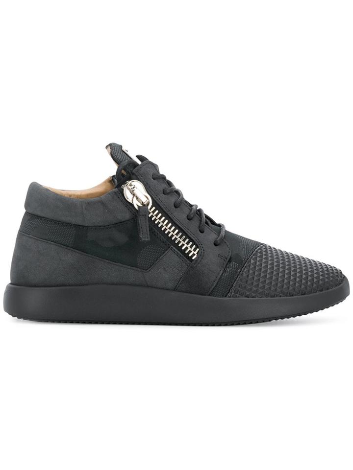 Giuseppe Zanotti Design Textured Runner Sneakers - Black