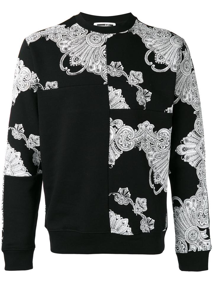 Mcq Alexander Mcqueen Phoenix Paisley Printed Sweatshirt, Men's, Size: Xs, Black, Cotton