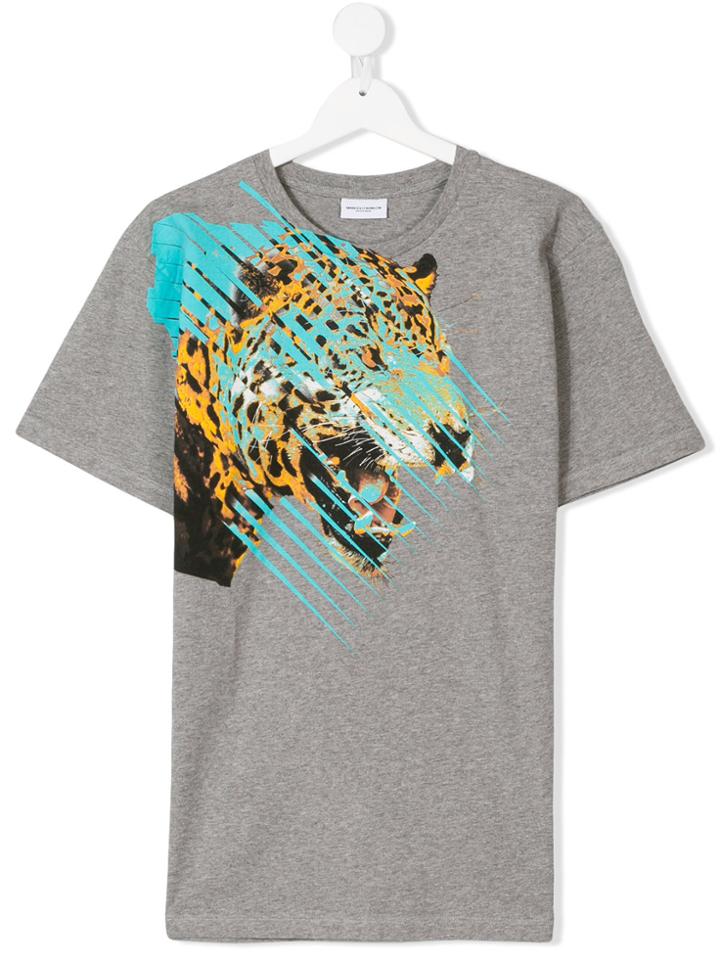 Marcelo Burlon County Of Milan Kids Tiger Print T-shirt - Grey