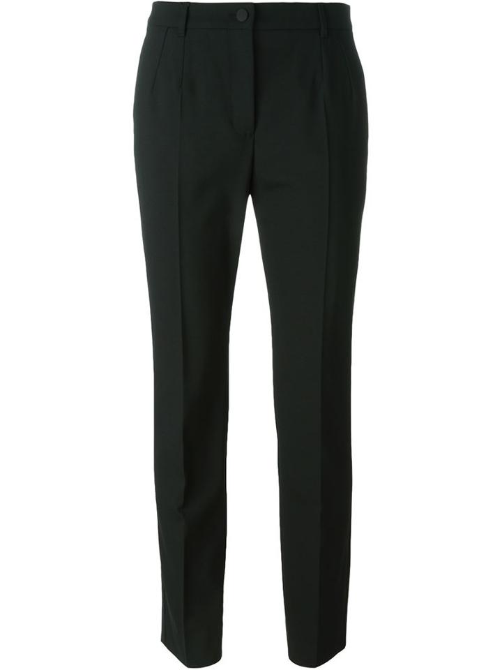 Dolce & Gabbana Tapered Trousers, Women's, Size: 44, Black, Spandex/elastane/virgin Wool