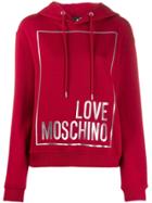 Love Moschino Logo Print Hoodie - Red