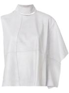 Olsthoorn Vanderwilt Standing Collar Asymmetric Blouse - Grey