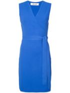Dvf Diane Von Furstenberg Sleeveless Wrap Dress - Blue