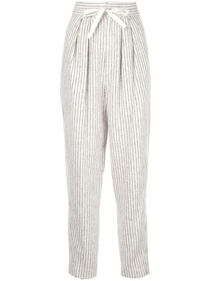 Isabel Marant Étoile Tapered Flannel Trousers - White