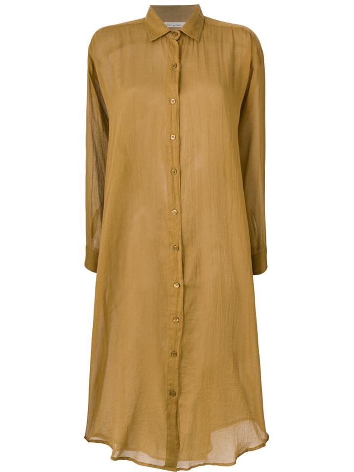 Mes Demoiselles Oversized Shirt Dress - Brown