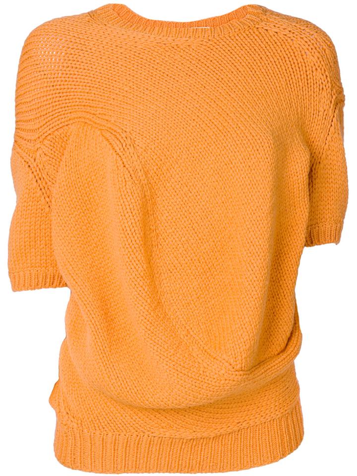 Comme Des Garçons Vintage Knitted Asymmetric Sweater - Yellow & Orange
