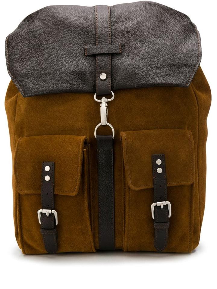 Eleventy Drawstring Backpack - Brown