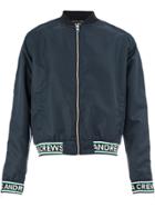 Andrea Crews Shell Bomber Jacket - Blue
