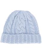 Ami Alexandre Mattiussi Cable Knit Beanie - Blue