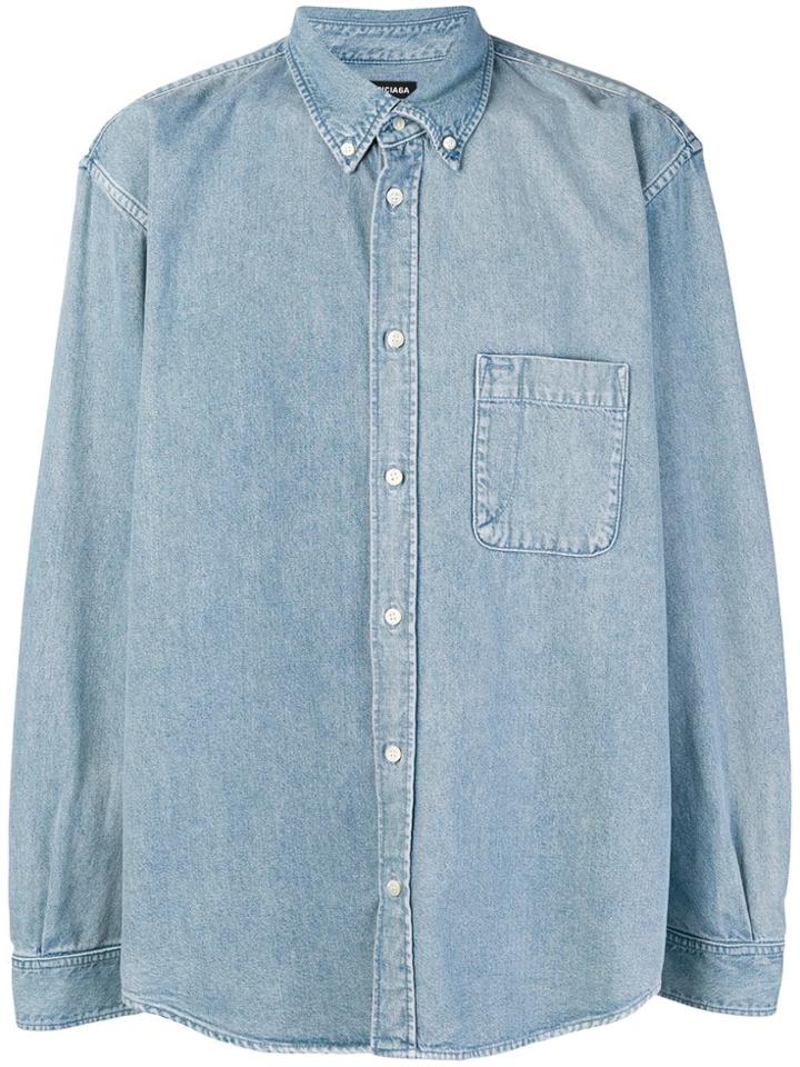 Balenciaga Classic Logo Shirt - Blue