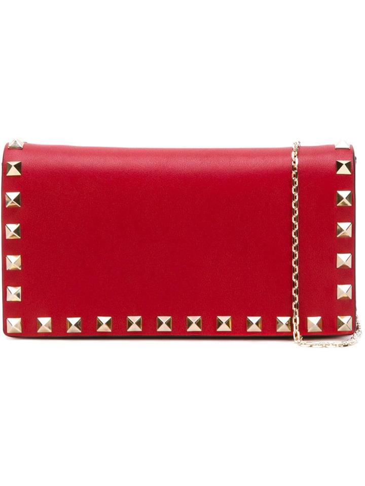 Valentino Valentino Garavani 'rockstud' Crossbody Bag - Red