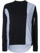 Sacai Deconstructed Sweatshirt, Women's, Size: 3, Blue, Cotton