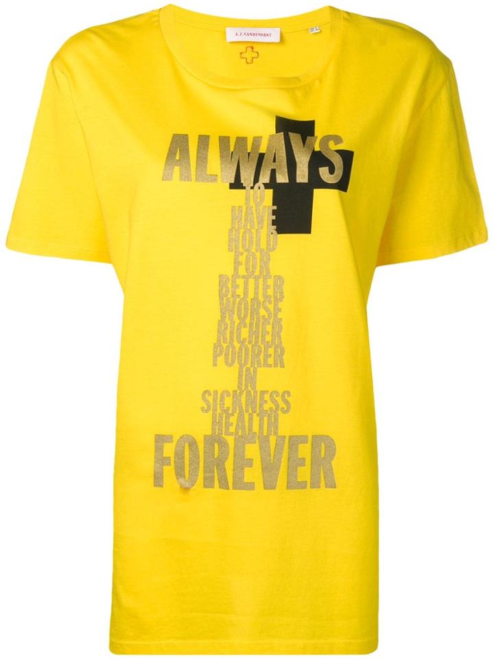 A.f.vandevorst Always Forever T-shirt - Yellow