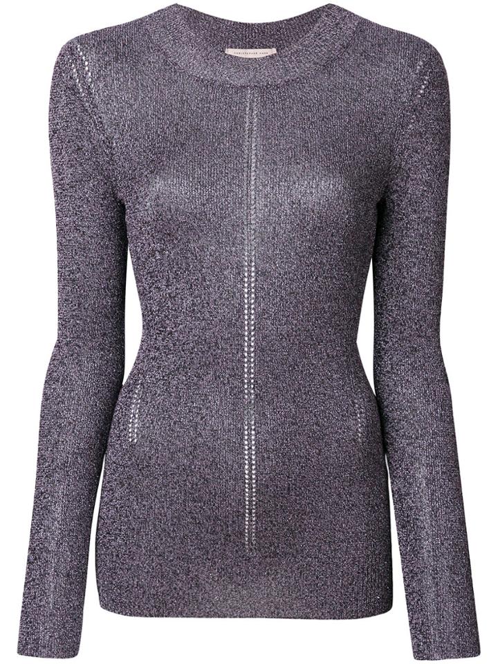 Christopher Kane Metallic Sweater - Pink & Purple