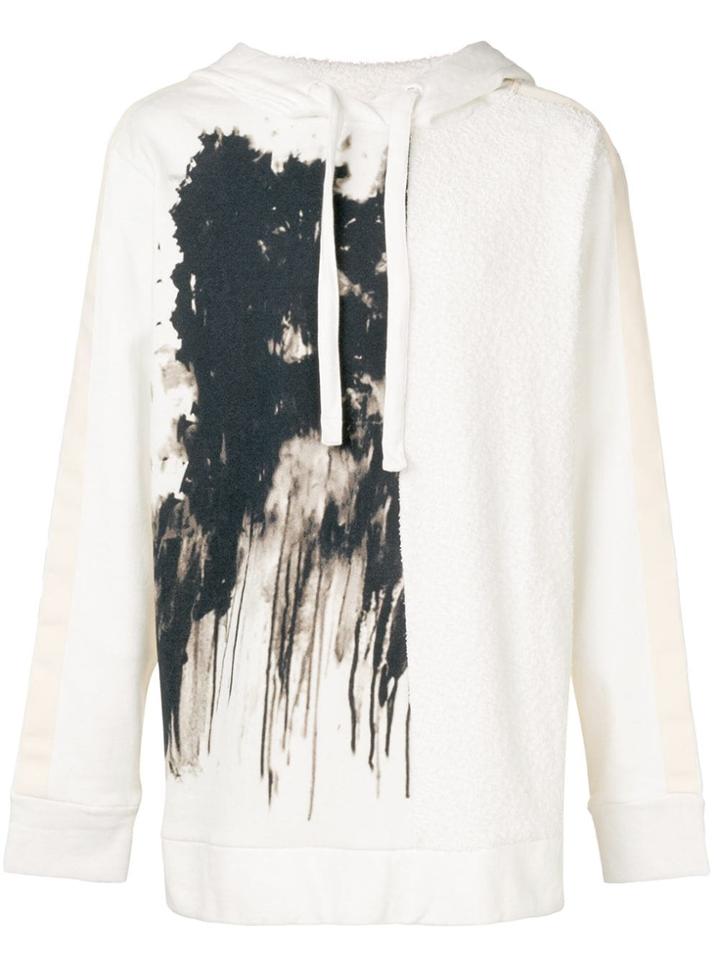 Forcerepublik Contrast Panel Hoodie - White