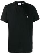 Burberry Tb Embroidered T-shirt - Black
