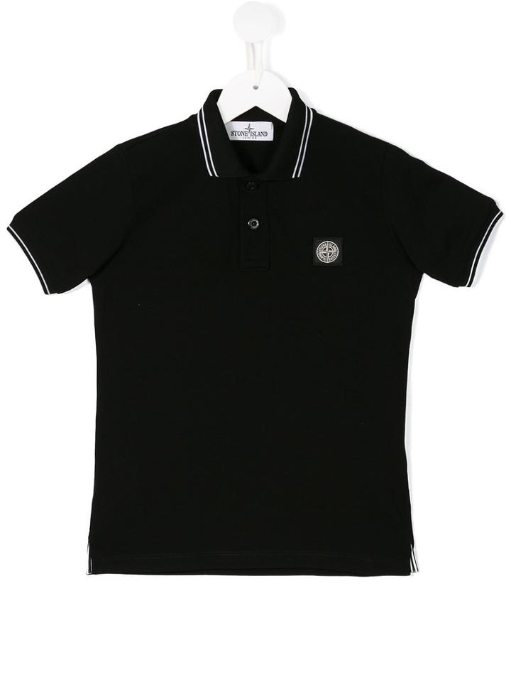 Stone Island Junior - Classic Polo Shirt - Kids - Cotton/spandex/elastane - 4 Yrs, Toddler Boy's, Black