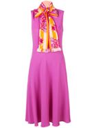 Emilio Pucci Neck Scarf A-line Dress - Pink & Purple