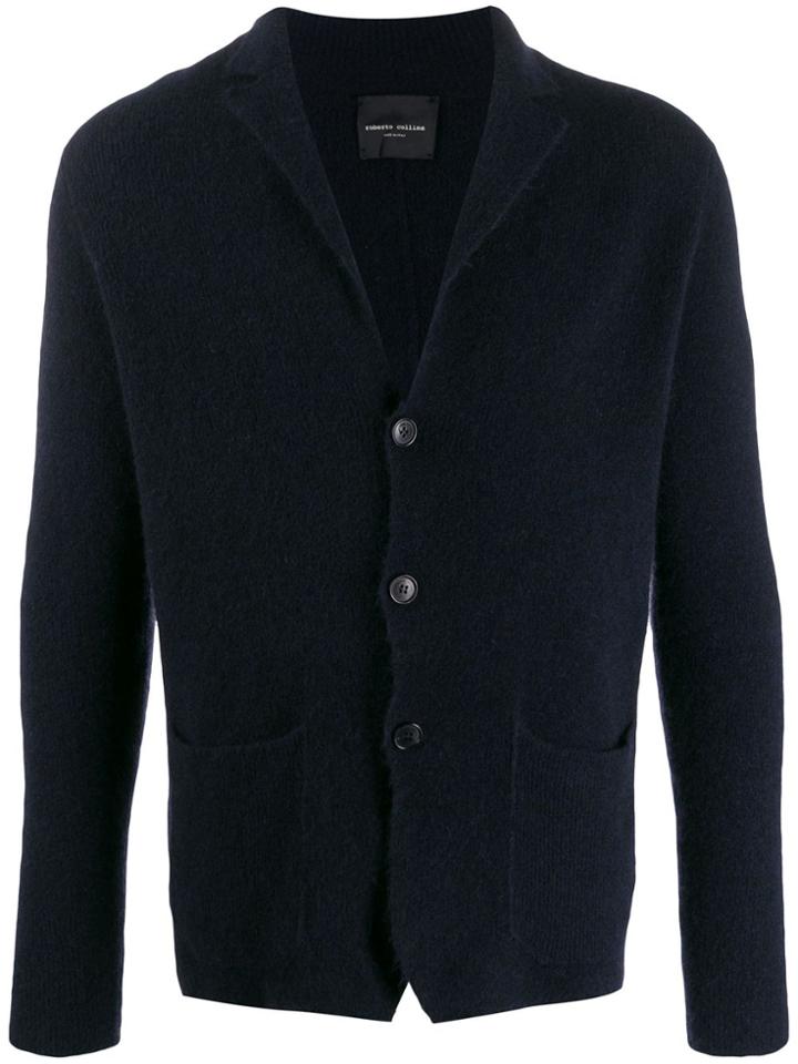Roberto Collina Collared Cardigan - Blue