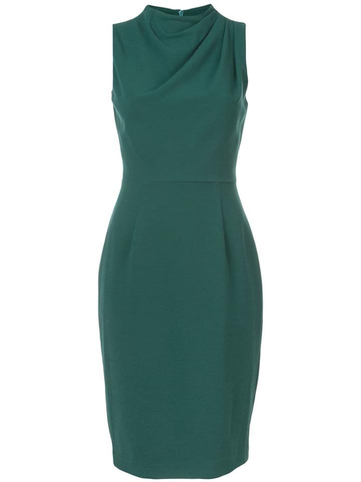 Black Halo Fitted High Neck Dress - Green