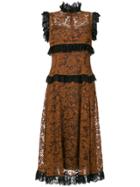 Dolce & Gabbana Sheer Lace Dress - Brown