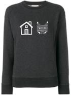 Maison Kitsuné Front Print Sweatshirt - Grey