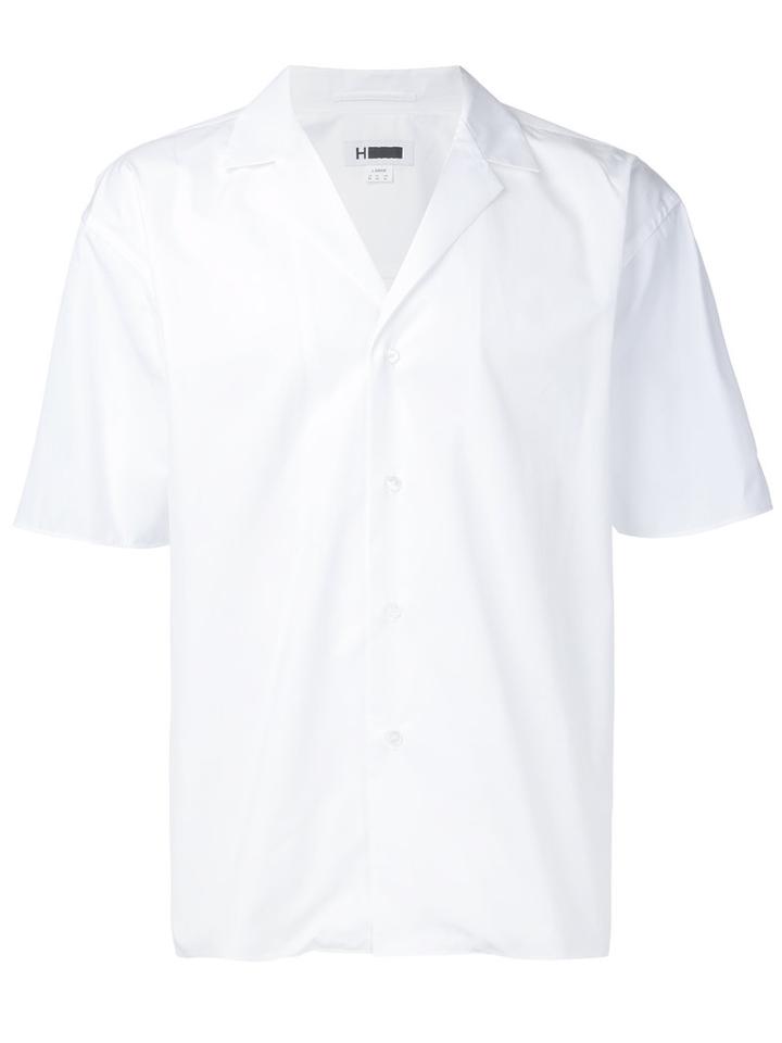 H Beauty & Youth - Low Cut Shirt - Men - Cotton - S, White, Cotton